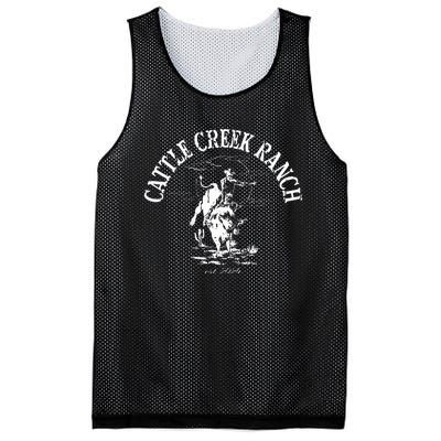 Cattle Creek Bucking Bull Rodeo Logo Graphic Mesh Reversible Basketball Jersey Tank