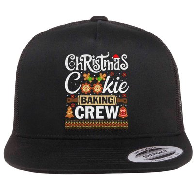 Christmas Cookie Baking Crew Funny Cook Flat Bill Trucker Hat