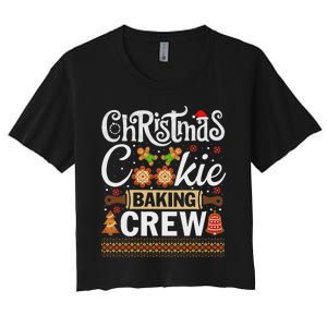 Christmas Cookie Baking Crew Funny Cook Women's Crop Top Tee