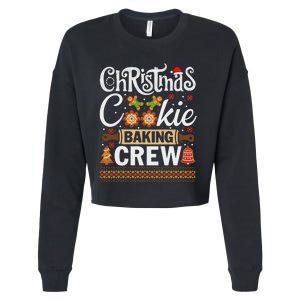 Christmas Cookie Baking Crew Funny Cook Cropped Pullover Crew