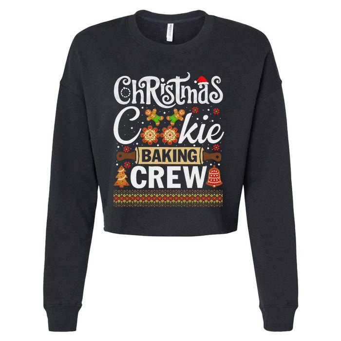 Christmas Cookie Baking Crew Funny Cook Cropped Pullover Crew