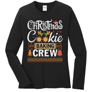 Christmas Cookie Baking Crew Funny Cook Ladies Long Sleeve Shirt