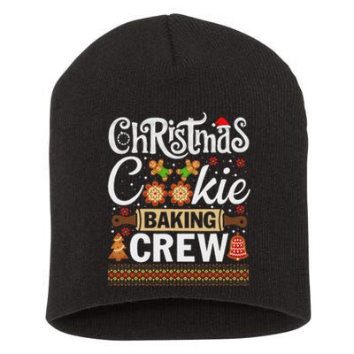 Christmas Cookie Baking Crew Funny Cook Short Acrylic Beanie