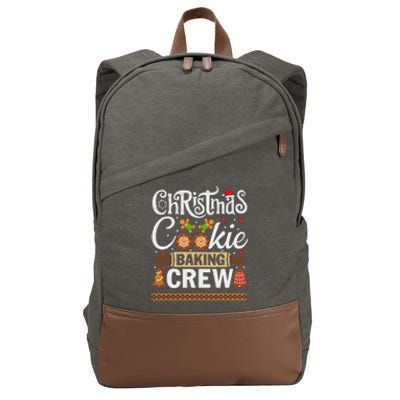 Christmas Cookie Baking Crew Funny Cook Cotton Canvas Backpack