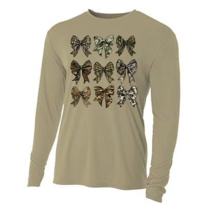 Camo Coquette Bow Duck Hunt Duck Hunting Gift Cooling Performance Long Sleeve Crew