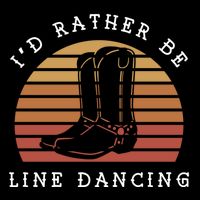 Cow Cow Boots ID Rather Be Line Dancing Great Gift Cooling Performance Crew T-Shirt