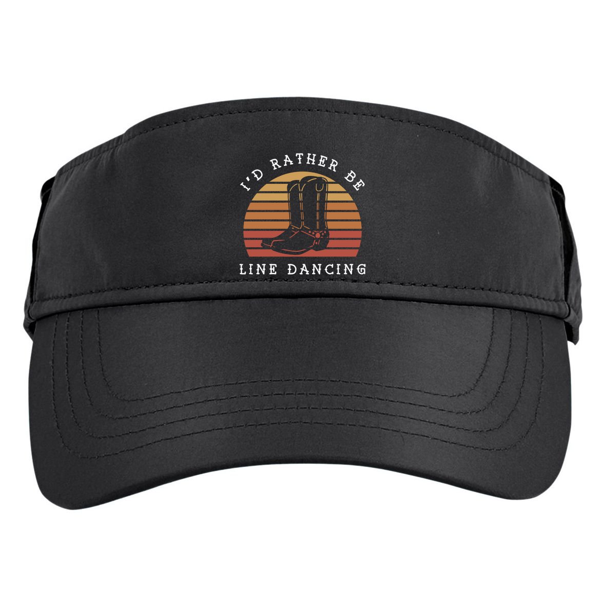 Cow Cow Boots ID Rather Be Line Dancing Great Gift Adult Drive Performance Visor