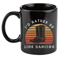 Cow Cow Boots ID Rather Be Line Dancing Great Gift 11oz C Handle Ceramic Mug