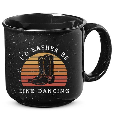 Cow Cow Boots ID Rather Be Line Dancing Great Gift 15oz Campfire Ceramic Mug