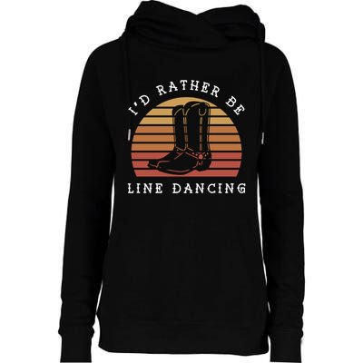 Cow Cow Boots ID Rather Be Line Dancing Great Gift Womens Funnel Neck Pullover Hood