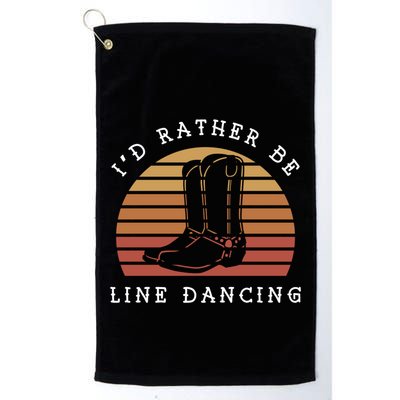 Cow Cow Boots ID Rather Be Line Dancing Great Gift Golf Towel