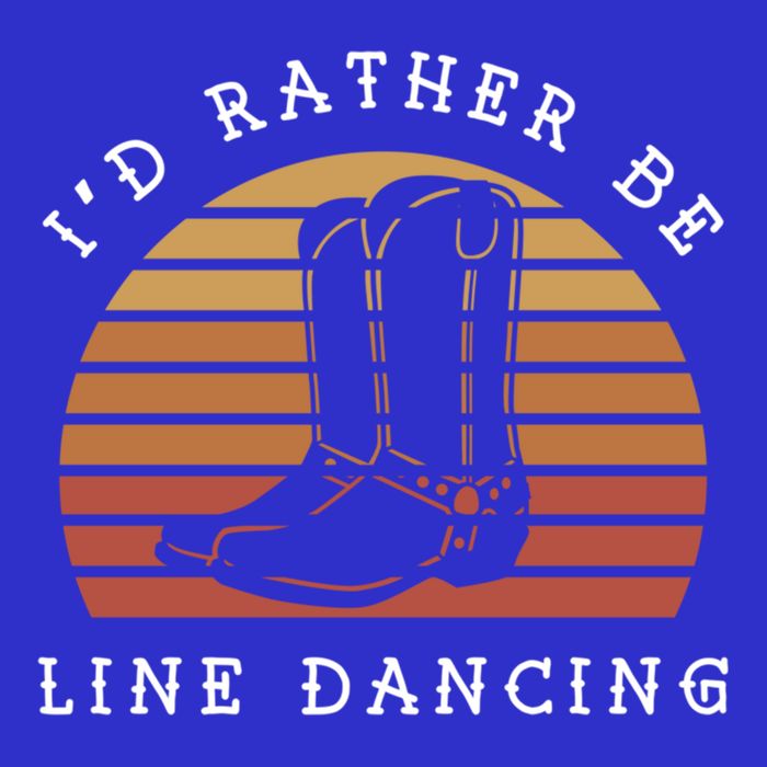 Cow Cow Boots ID Rather Be Line Dancing Great Gift Womens T-Shirt