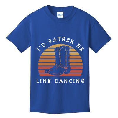 Cow Cow Boots ID Rather Be Line Dancing Great Gift Kids T-Shirt
