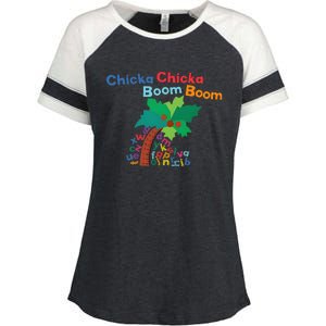 Chicka Chicka Boom Boom Costume Halloween Enza Ladies Jersey Colorblock Tee