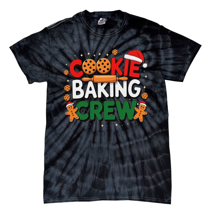 Christmas Cookie Baking Crew Pajamas Baking Family Funny Tie-Dye T-Shirt