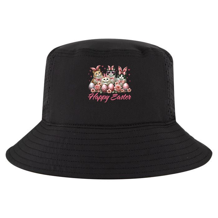 Cute Cat Bunny Happy Easter Cat Lover Kitty Rabbit Cat Mom  Cool Comfort Performance Bucket Hat
