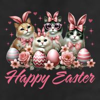 Cute Cat Bunny Happy Easter Cat Lover Kitty Rabbit Cat Mom  Cool Comfort Performance Bucket Hat