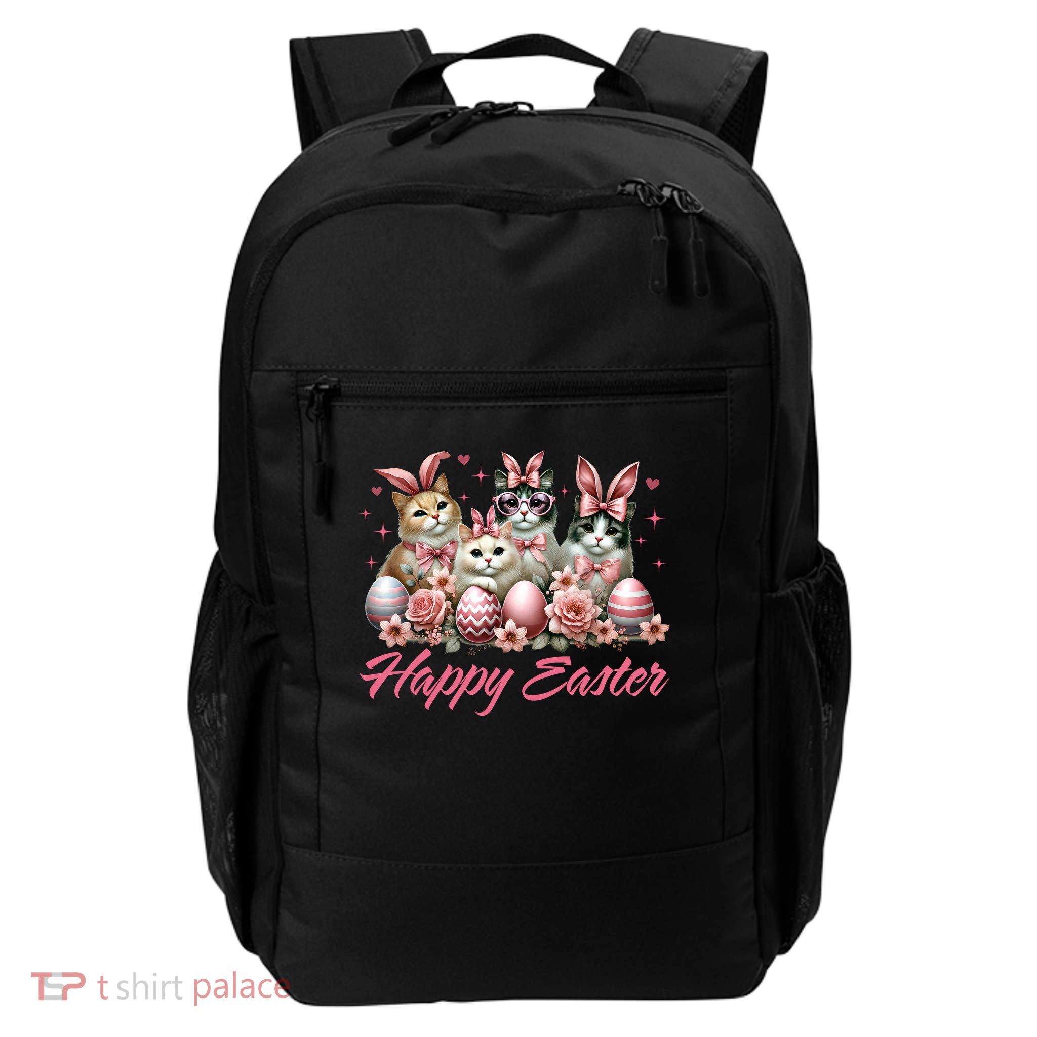 Cute Cat Bunny Happy Easter Cat Lover Kitty Rabbit Cat Mom  Backpack