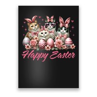 Cute Cat Bunny Happy Easter Cat Lover Kitty Rabbit Cat Mom  Poster