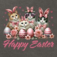 Cute Cat Bunny Happy Easter Cat Lover Kitty Rabbit Cat Mom  Cotton Canvas Backpack