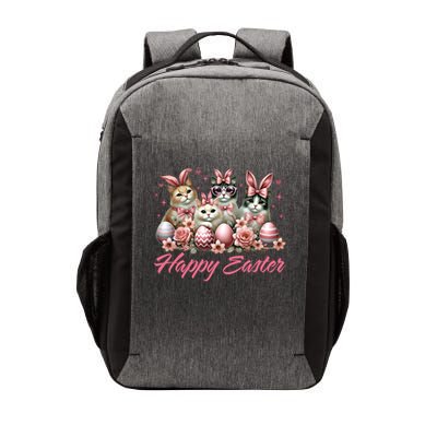 Cute Cat Bunny Happy Easter Cat Lover Kitty Rabbit Cat Mom  Vector Backpack