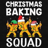 Christmas Cookie baking team squad Dabbing Gingerbread Man Ladies PosiCharge Tri-Blend Wicking Tank