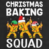 Christmas Cookie baking team squad Dabbing Gingerbread Man 7 Panel Mesh Trucker Snapback Hat