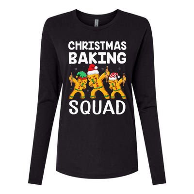 Christmas Cookie baking team squad Dabbing Gingerbread Man Womens Cotton Relaxed Long Sleeve T-Shirt