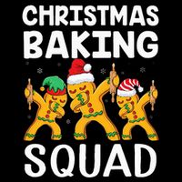 Christmas Cookie baking team squad Dabbing Gingerbread Man 7-Panel Snapback Hat