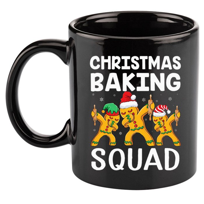 Christmas Cookie baking team squad Dabbing Gingerbread Man 11oz C Handle Ceramic Mug