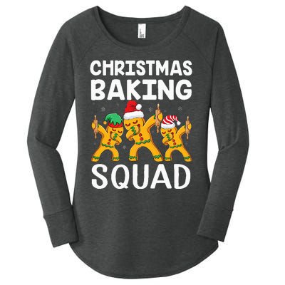 Christmas Cookie baking team squad Dabbing Gingerbread Man Women's Perfect Tri Tunic Long Sleeve Shirt