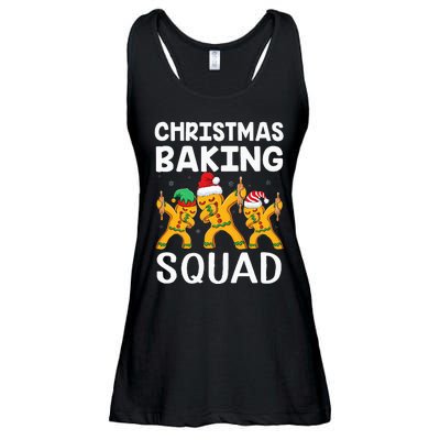 Christmas Cookie baking team squad Dabbing Gingerbread Man Ladies Essential Flowy Tank