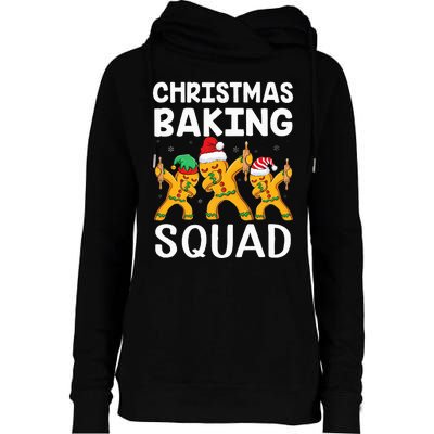 Christmas Cookie baking team squad Dabbing Gingerbread Man Womens Funnel Neck Pullover Hood