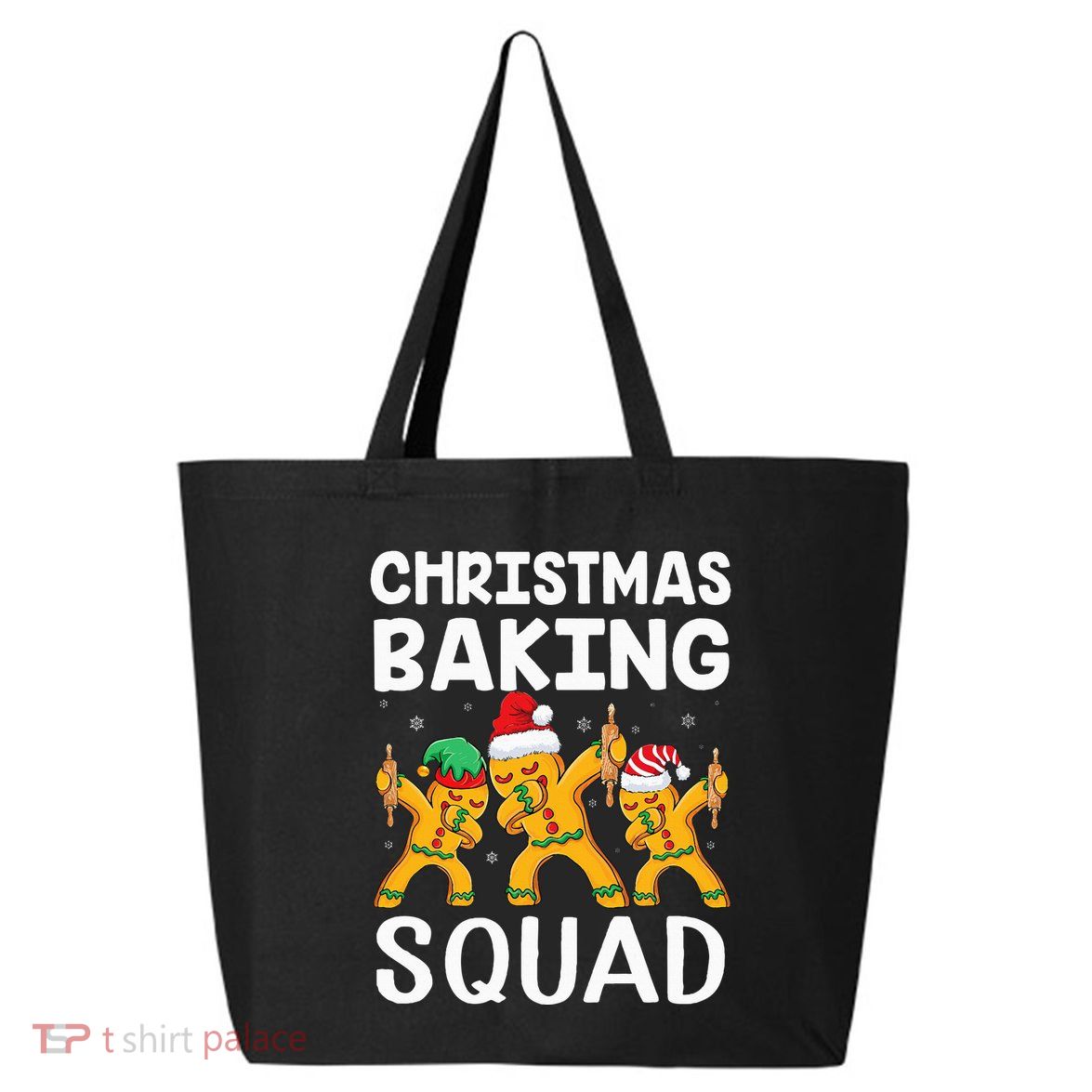 Christmas Cookie baking team squad Dabbing Gingerbread Man 25L Jumbo Tote