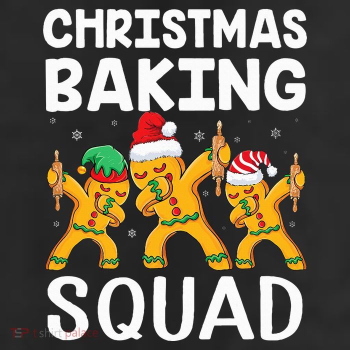 Christmas Cookie baking team squad Dabbing Gingerbread Man 25L Jumbo Tote