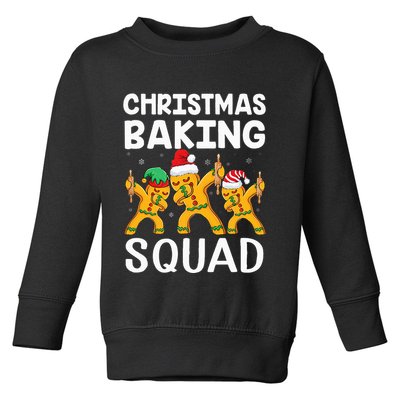 Christmas Cookie baking team squad Dabbing Gingerbread Man Toddler Sweatshirt