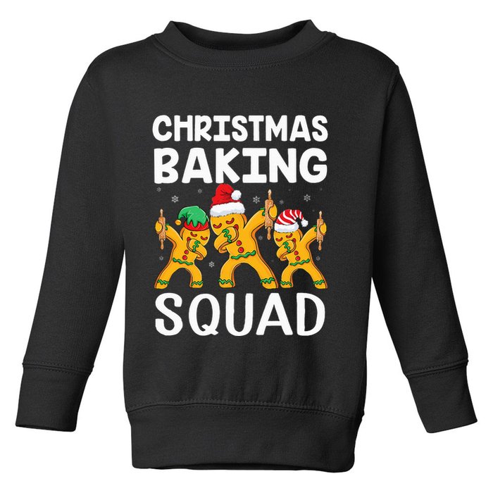 Christmas Cookie baking team squad Dabbing Gingerbread Man Toddler Sweatshirt