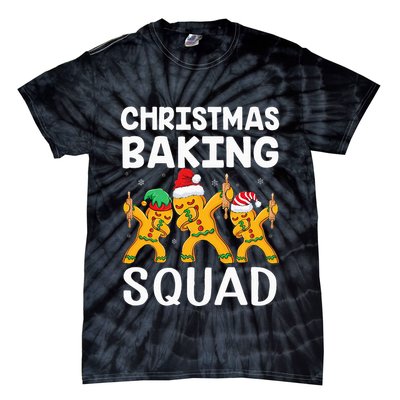 Christmas Cookie baking team squad Dabbing Gingerbread Man Tie-Dye T-Shirt