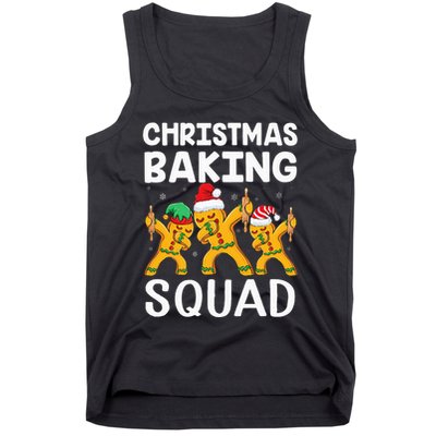 Christmas Cookie baking team squad Dabbing Gingerbread Man Tank Top