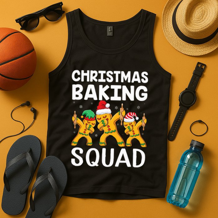 Christmas Cookie baking team squad Dabbing Gingerbread Man Tank Top