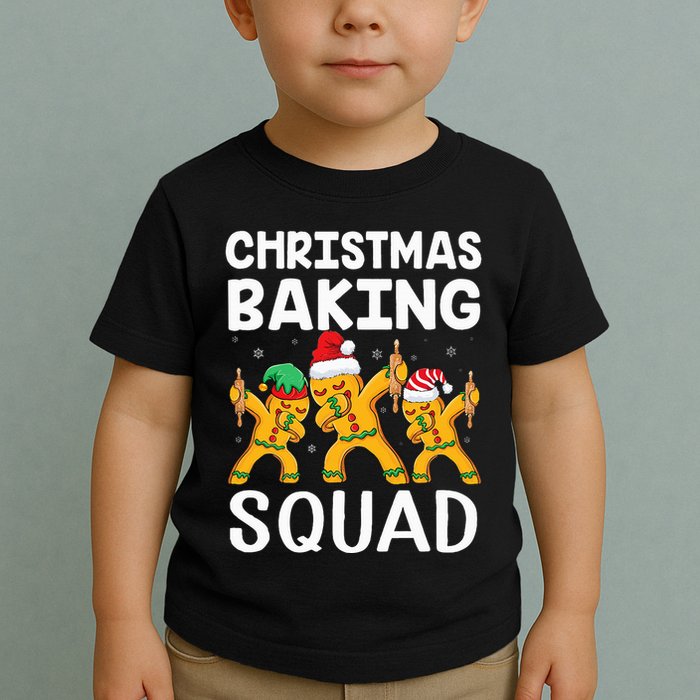 Christmas Cookie baking team squad Dabbing Gingerbread Man Toddler T-Shirt