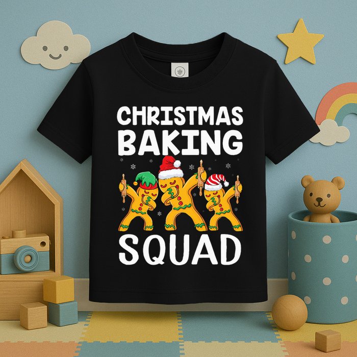 Christmas Cookie baking team squad Dabbing Gingerbread Man Toddler T-Shirt