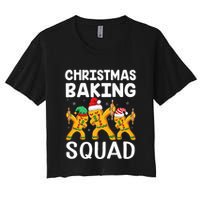 Christmas Cookie baking team squad Dabbing Gingerbread Man Crop Top