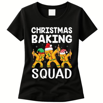 Christmas Cookie baking team squad Dabbing Gingerbread Man Womens T-Shirt