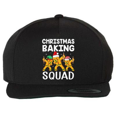 Christmas Cookie baking team squad Dabbing Gingerbread Man Wool Snapback Cap