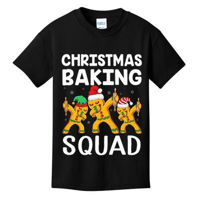 Christmas Cookie baking team squad Dabbing Gingerbread Man Kids T-Shirt