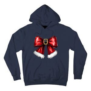 Christmas Coquette Bow Xmas Santa Bow Tall Hoodie