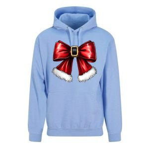 Christmas Coquette Bow Xmas Santa Bow Unisex Surf Hoodie