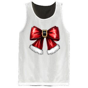 Christmas Coquette Bow Xmas Santa Bow Mesh Reversible Basketball Jersey Tank