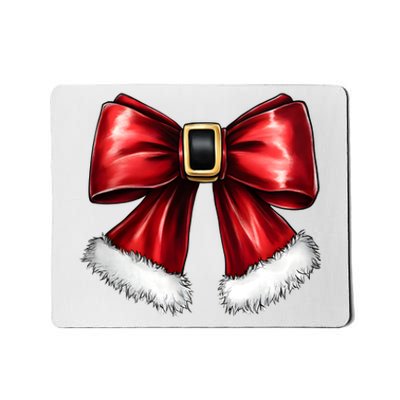 Christmas Coquette Bow Xmas Santa Bow Mousepad